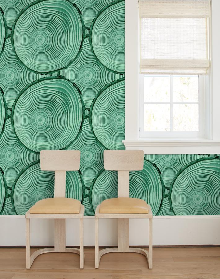 Green Wallpaper Interior Design