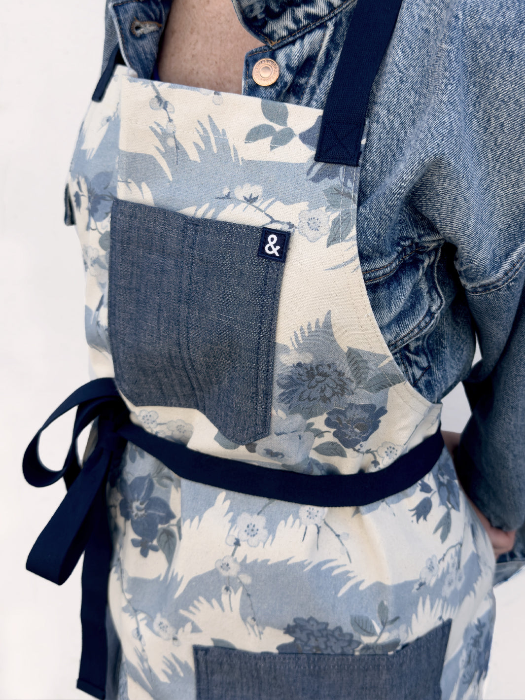 dora chintz apron by nathan turner x hedley bennett blue