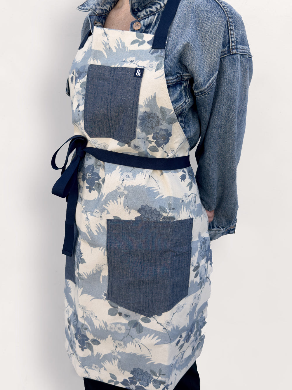 dora chintz apron by nathan turner x hedley bennett blue