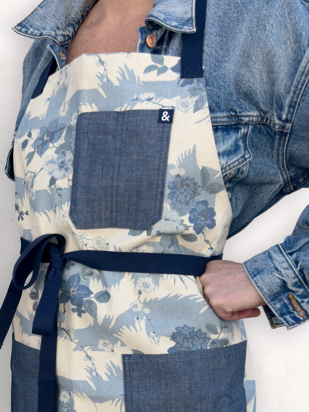 dora chintz apron by nathan turner x hedley bennett blue