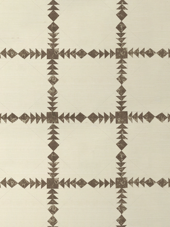 'Borden' Grasscloth Wallpaper by Nathan Turner - Brown