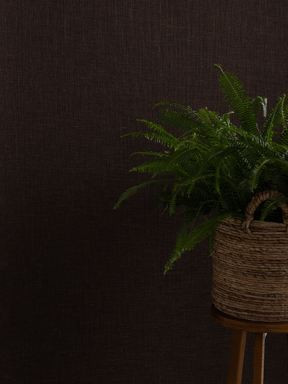 burlap grasscloth wallpaper in cocoa
