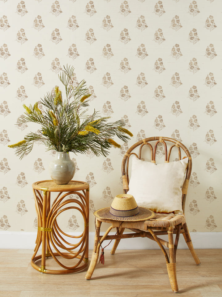 california poppy grasscloth wallpaper by nathan turner neutral
