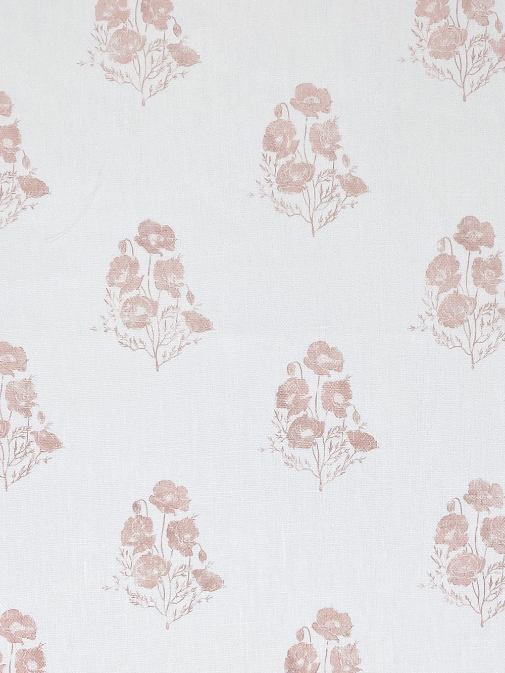 california poppy linen fabric by nathan turner pink