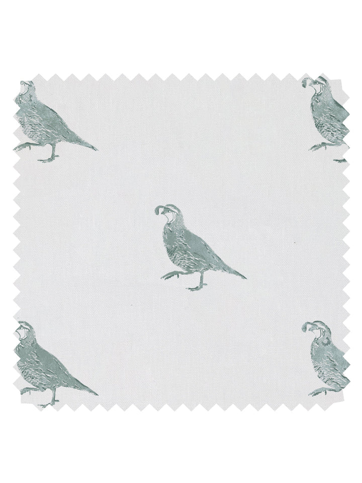 california quail linen fabric by nathan turner sage