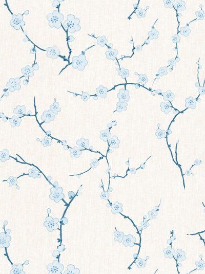 'Cherry Blossom' Wallpaper by Nathan Turner - Blue