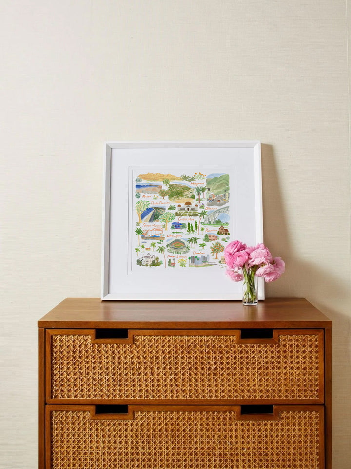 LA Landmarks Art Print