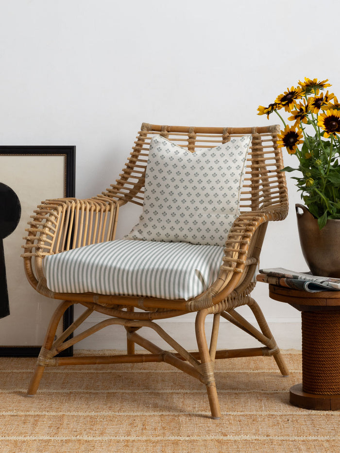 'Coco Petite' Linen Fabric by Sugar Paper - Harbor on White