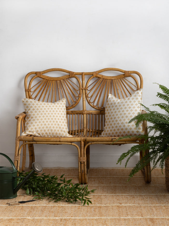 'Coco Petite' Linen Fabric by Sugar Paper - Honeycomb on White