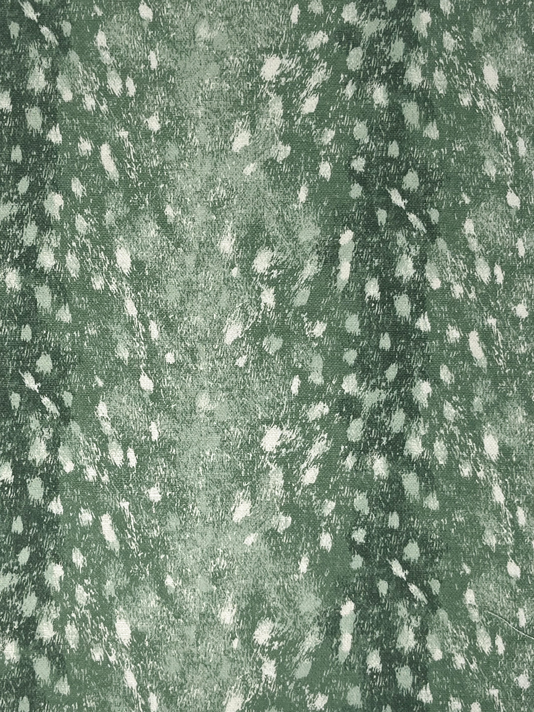 deer linen fabric by nathan turner green