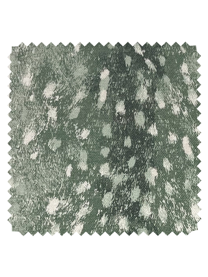 deer linen fabric by nathan turner green