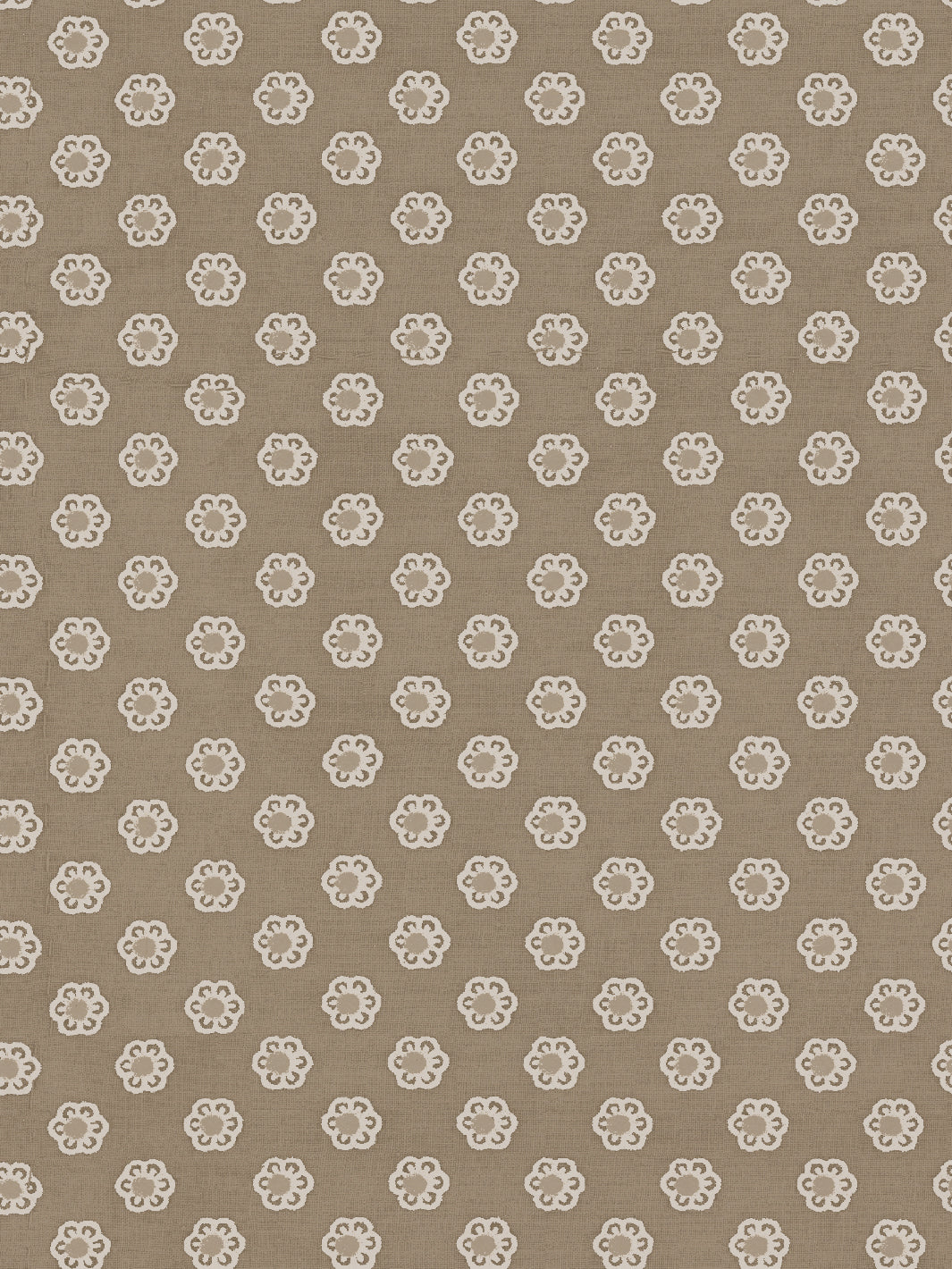 ditsy flower kraft wallpaper by chris benz white