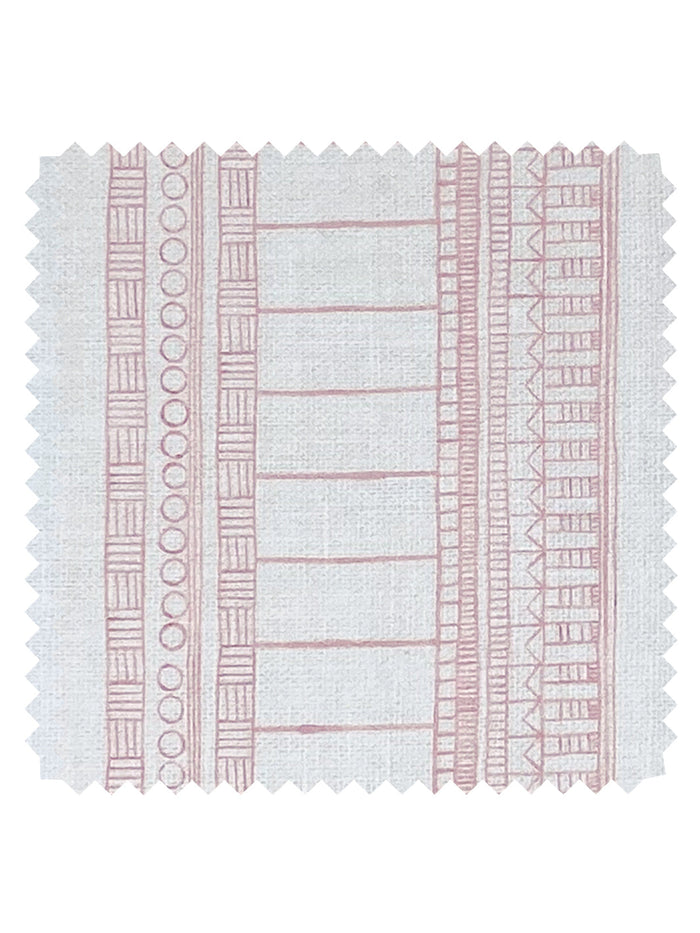 'Doodle Stripe' Linen Fabric by Nathan Turner - Pink