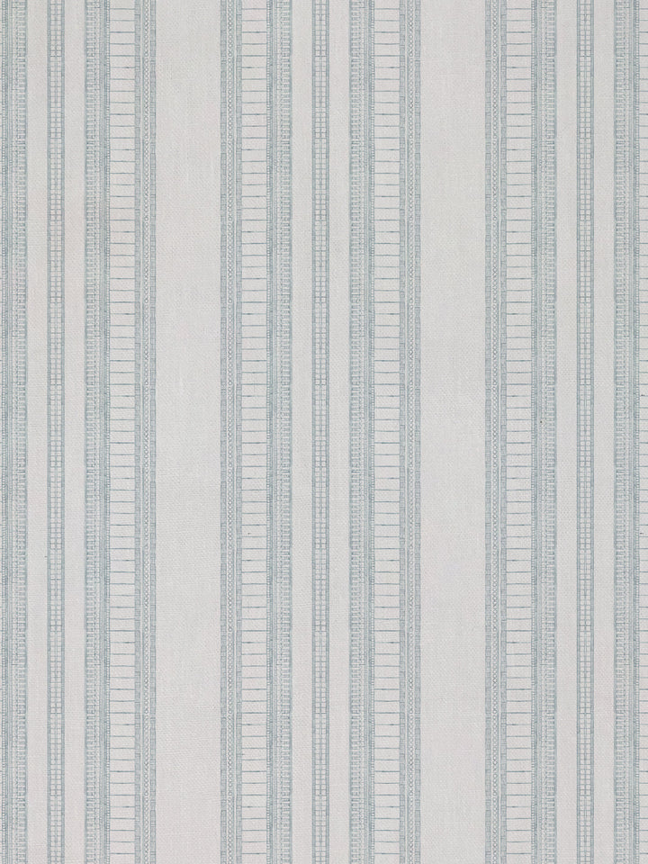 doodle stripe linen fabric by nathan turner seafoam