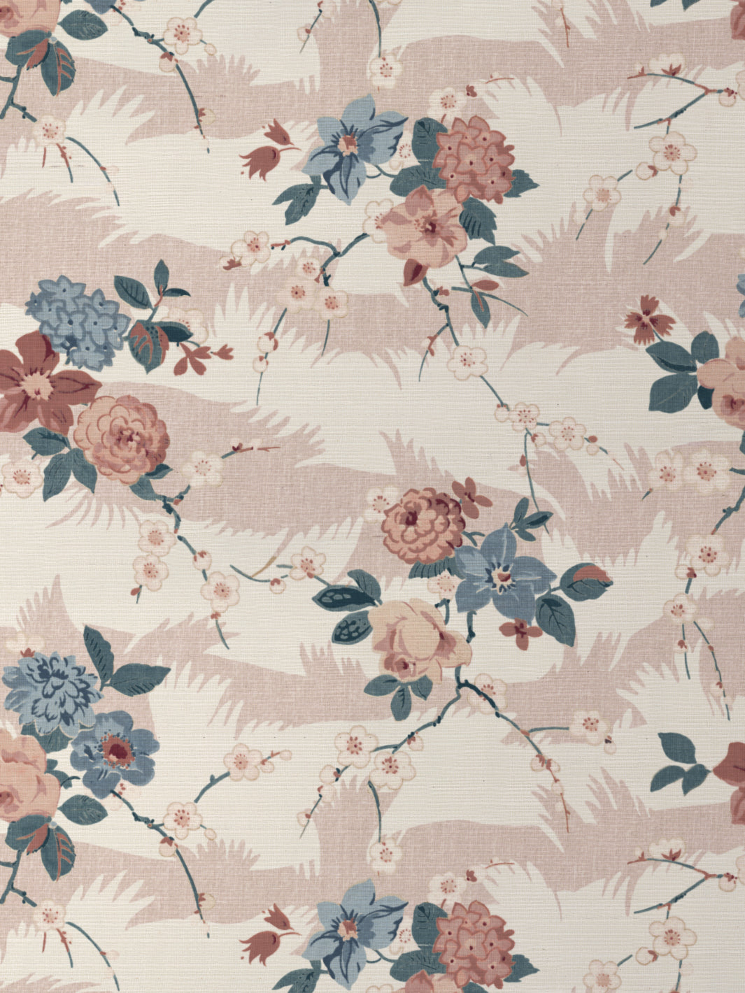 dora chintz grasscloth wallpaper by nathan turner pink blue