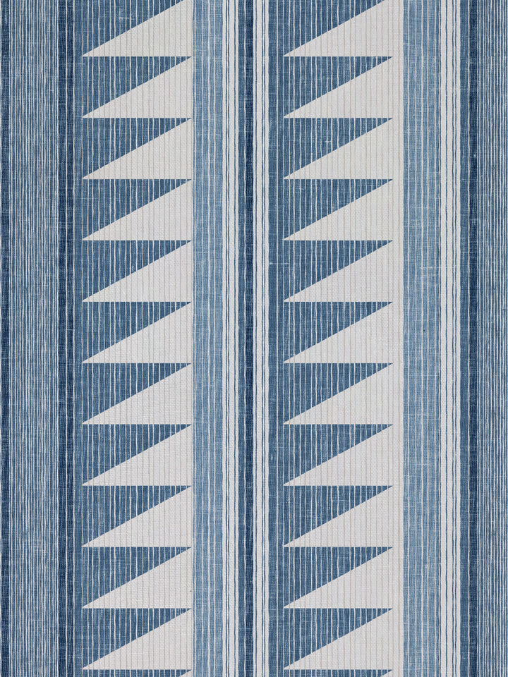 edwin stripe linen fabric by nathan turner blue