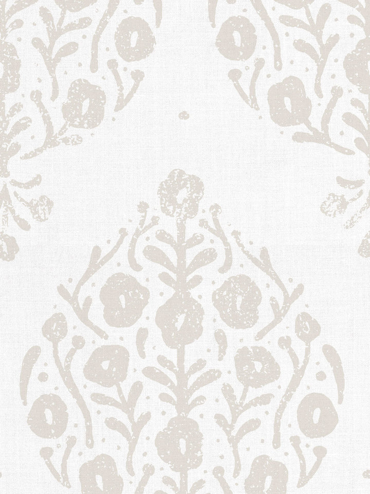 eleanor linen fabric by sugar paper khaki on white