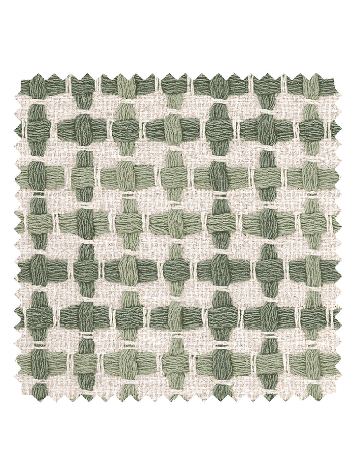 'Helen' Linen Fabric by Nathan Turner - Green on Green