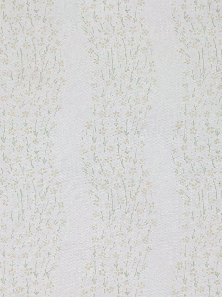 hillhouse floral disty wave linen fabric by nathan turner gold green