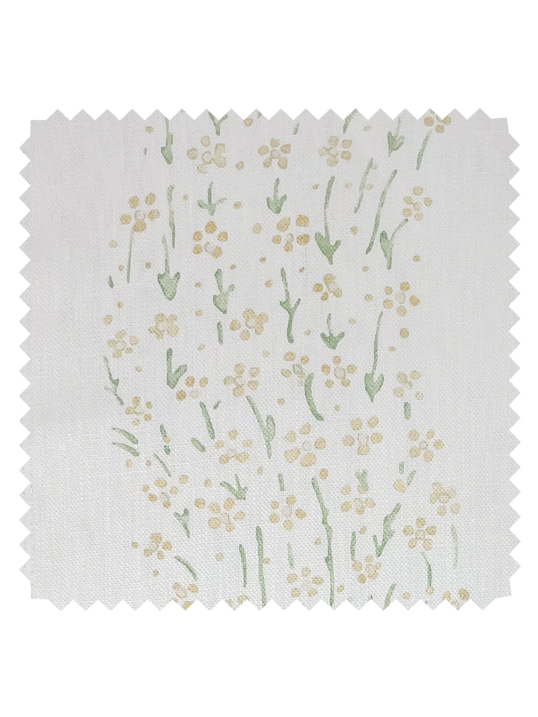 hillhouse floral disty wave linen fabric by nathan turner gold green