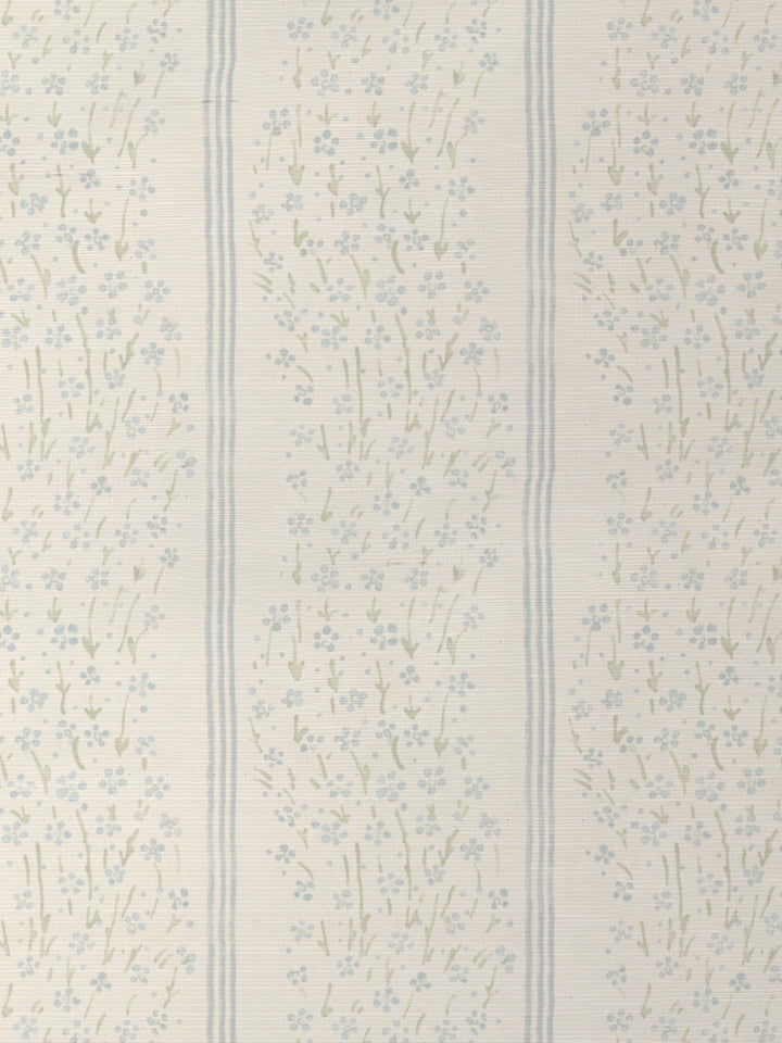 hillhouse floral disty wave grasscloth wallpaper by nathan turner blue green