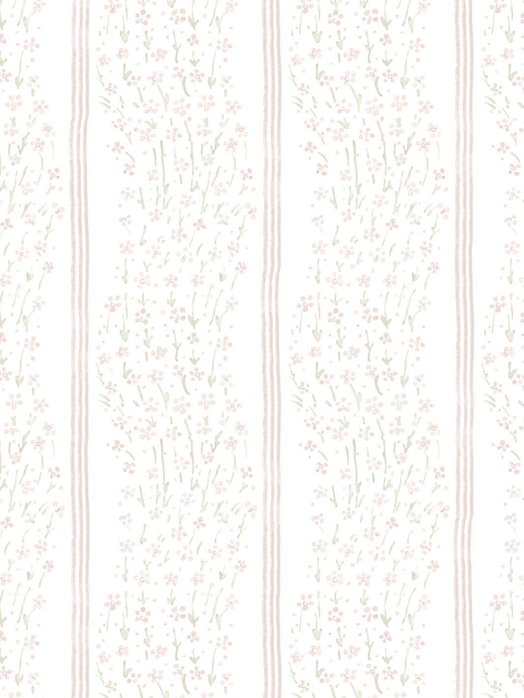Hillhouse Floral Disty Wave' Wallpaper by Nathan Turner - Pink