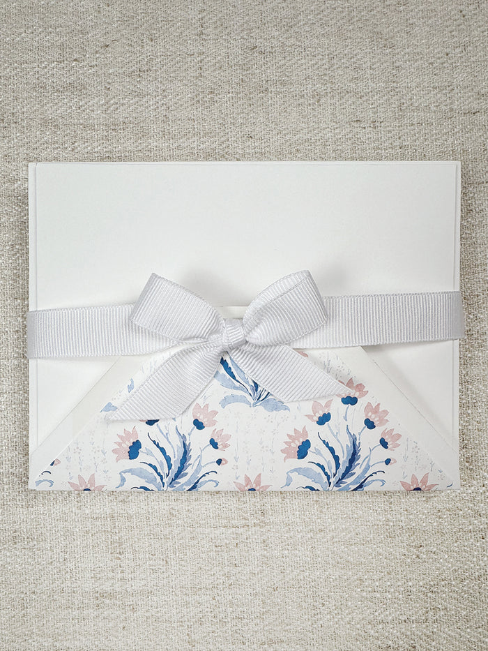 'Hillhouse Floral Note Set by Nathan Turner - Blue & Pink