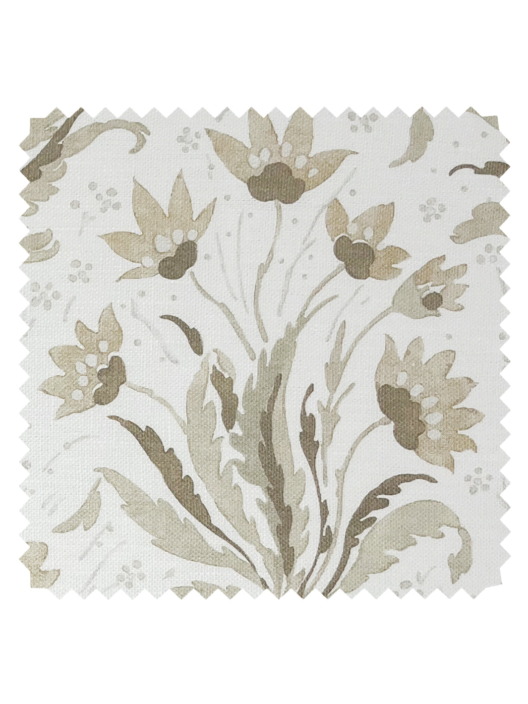 hillhouse floral tonal linen fabric by nathan turner neutral