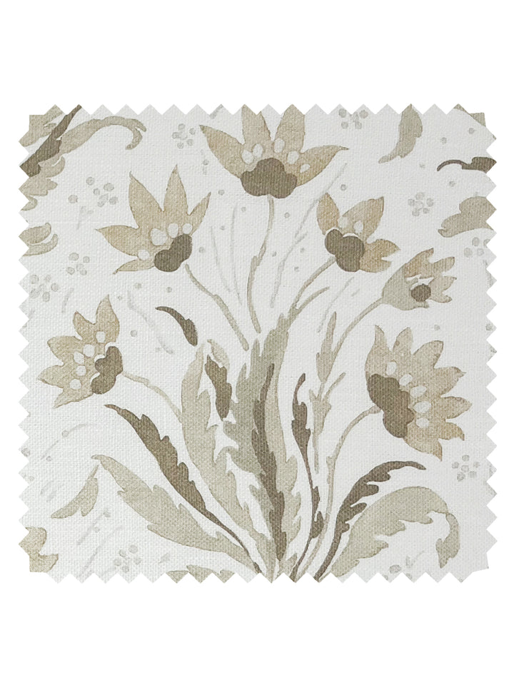 hillhouse floral tonal linen fabric by nathan turner neutral
