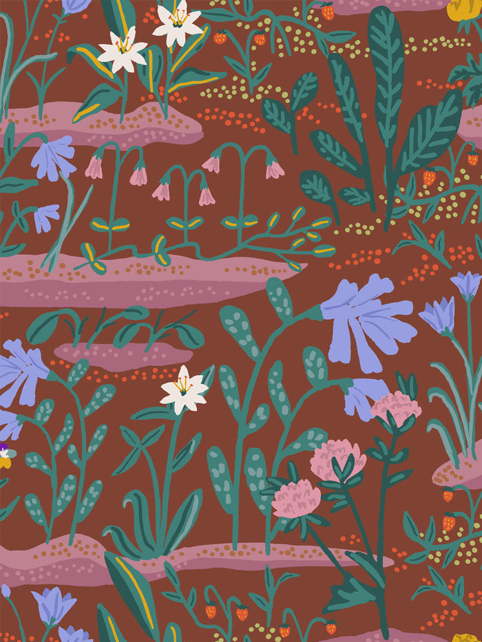 'Josefin' Wallpaper by Sarah Jessica Parker - Walnut
