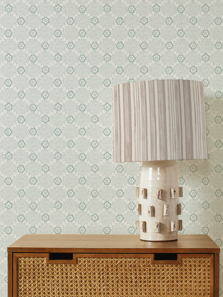 lucia grasscloth wallpaper by nathan turner seafoam