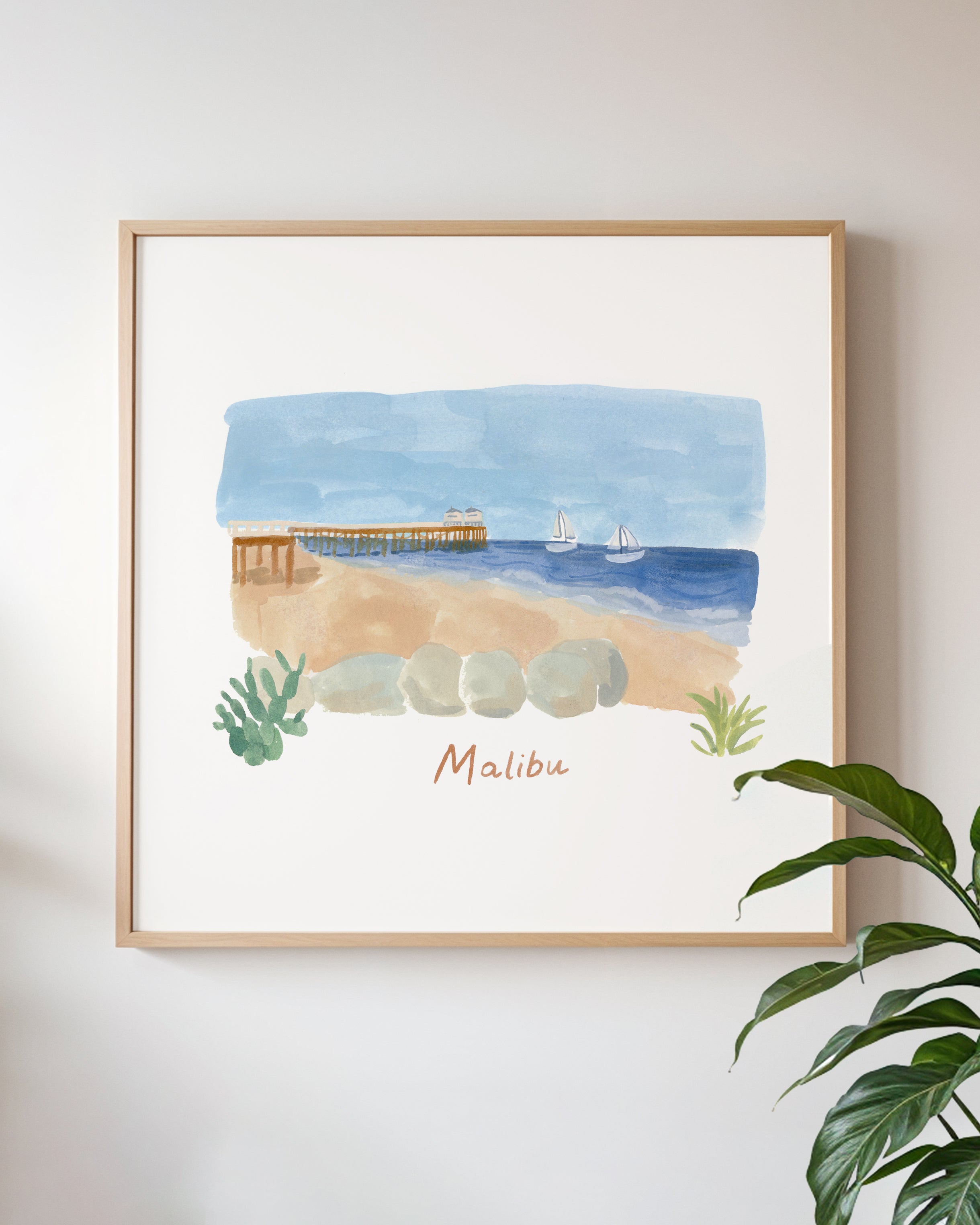 Malibu Crop - Grey Print