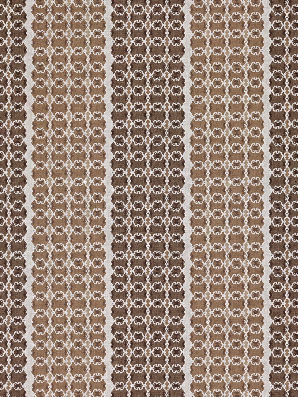 medallion stripe linen fabric by nathan turner brown