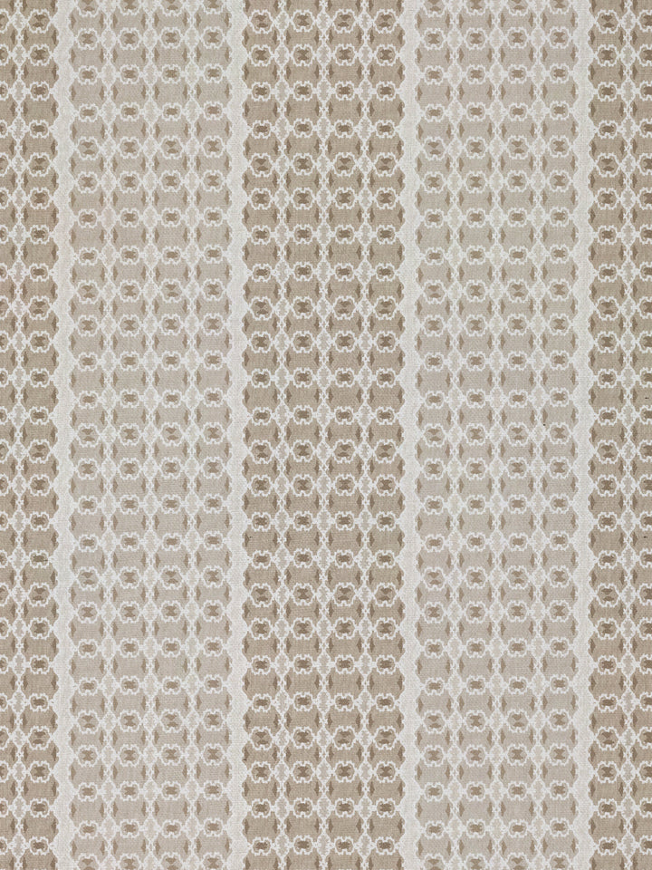 medallion stripe linen fabric by nathan turner neutral