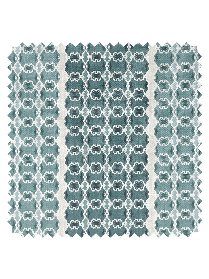 medallion stripe linen fabric by nathan turner sage