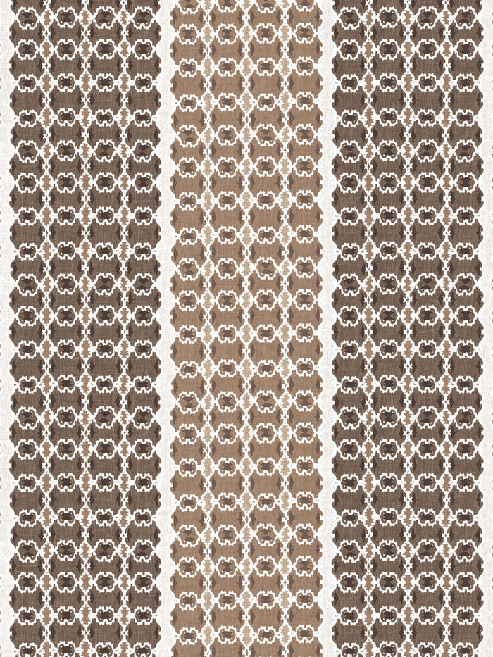 'Medallion Stripe' Wallpaper by Nathan Turner - Brown