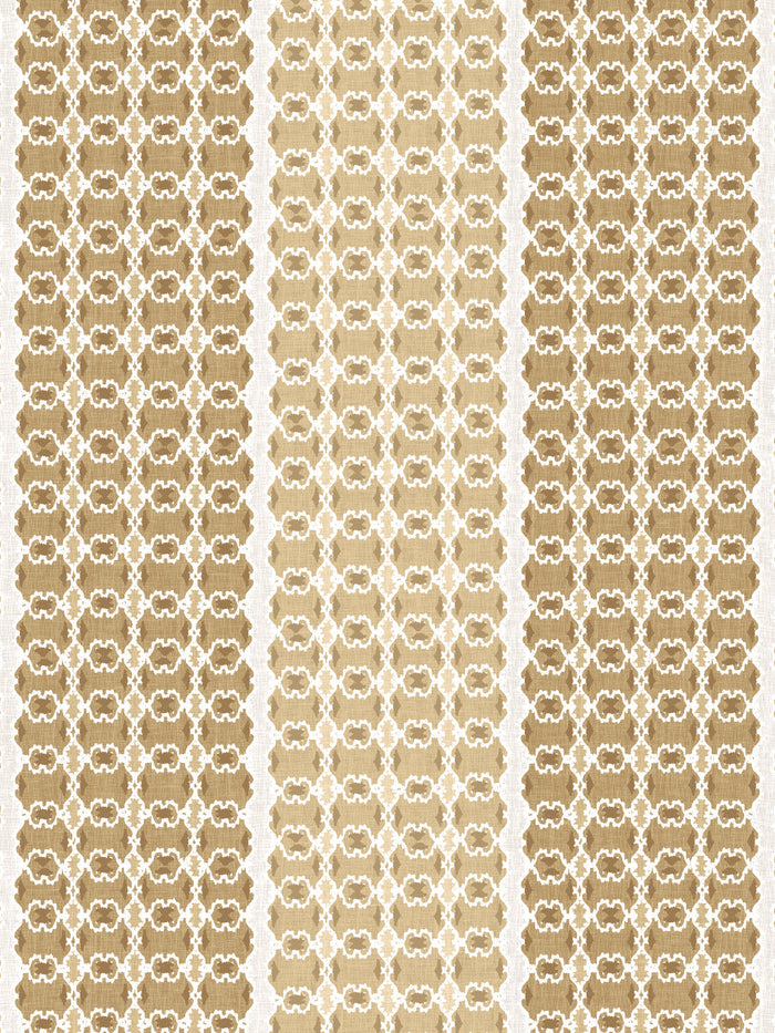 'Medallion Stripe' Wallpaper by Nathan Turner - Gold