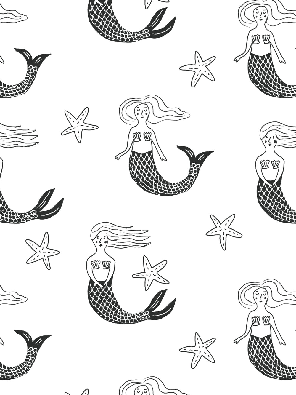 mermaid-wallpaper-by-tea-collection-black