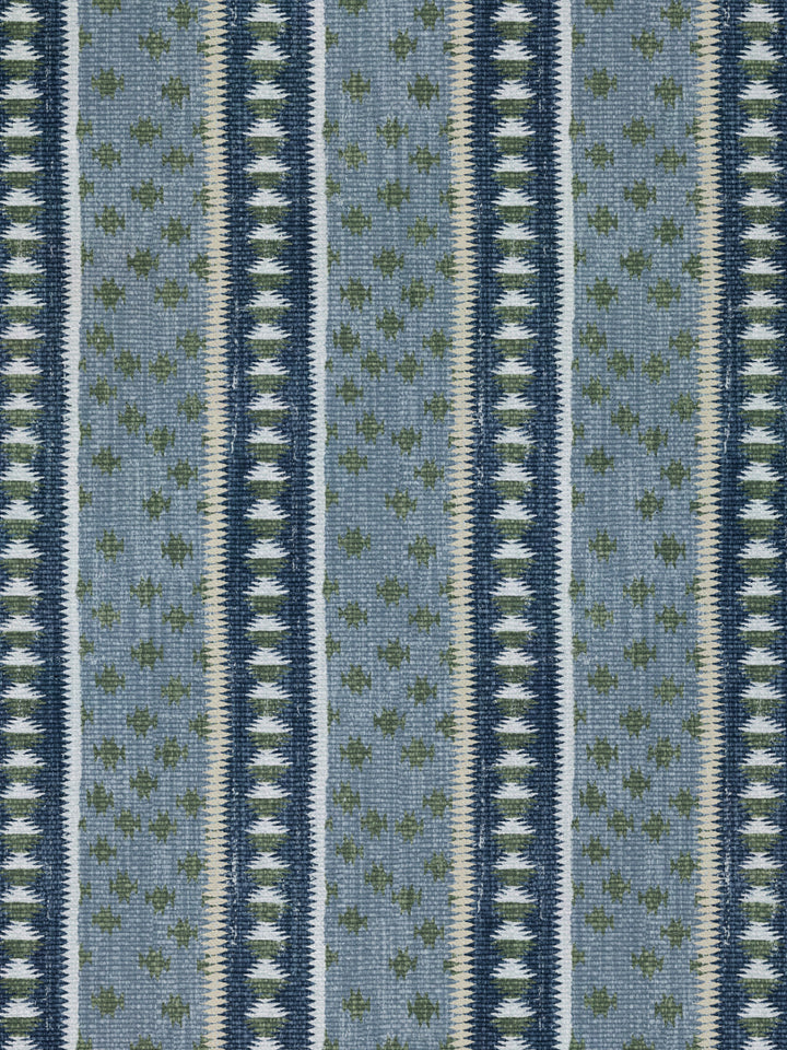 northstar stripe linen fabric by nathan turner blue green