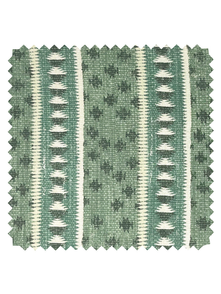 northstar stripe linen fabric by nathan turner green