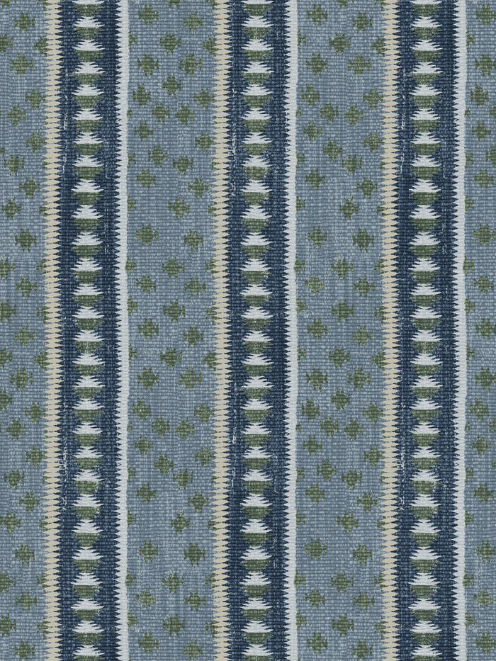'Northstar Stripe' Wallpaper by Nathan Turner - Blue / Green