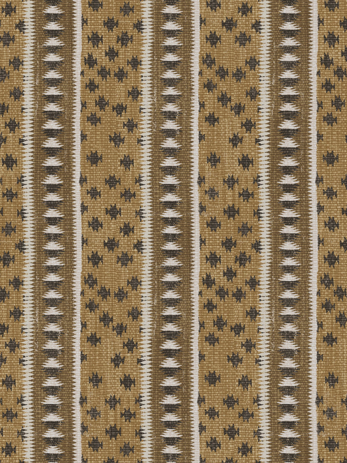 'Northstar Stripe' Wallpaper by Nathan Turner - Gold / Brown