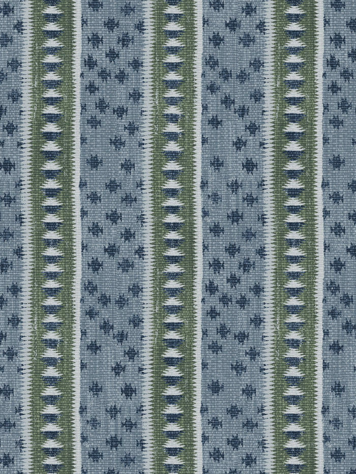 'Northstar Stripe' Wallpaper by Nathan Turner - Green / Blue