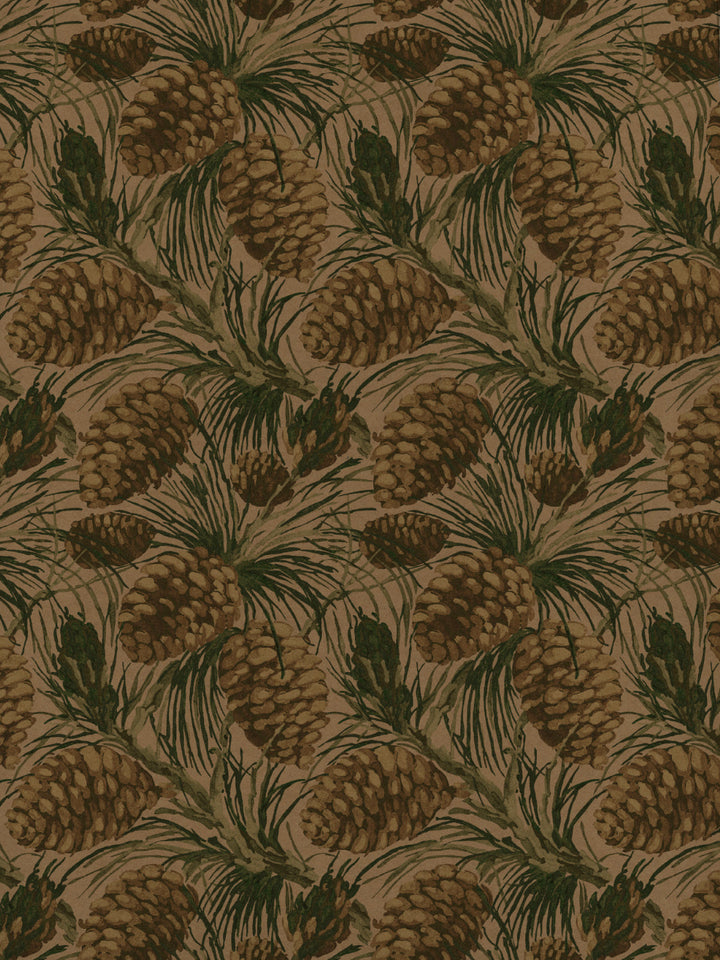 pinecones kraft wallpaper by nathan turner cream