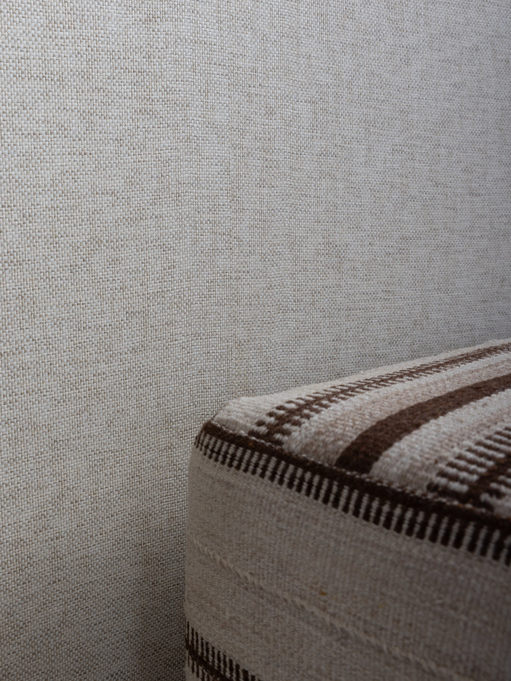 stitch two tone grasscloth wallpaper in sesame cream