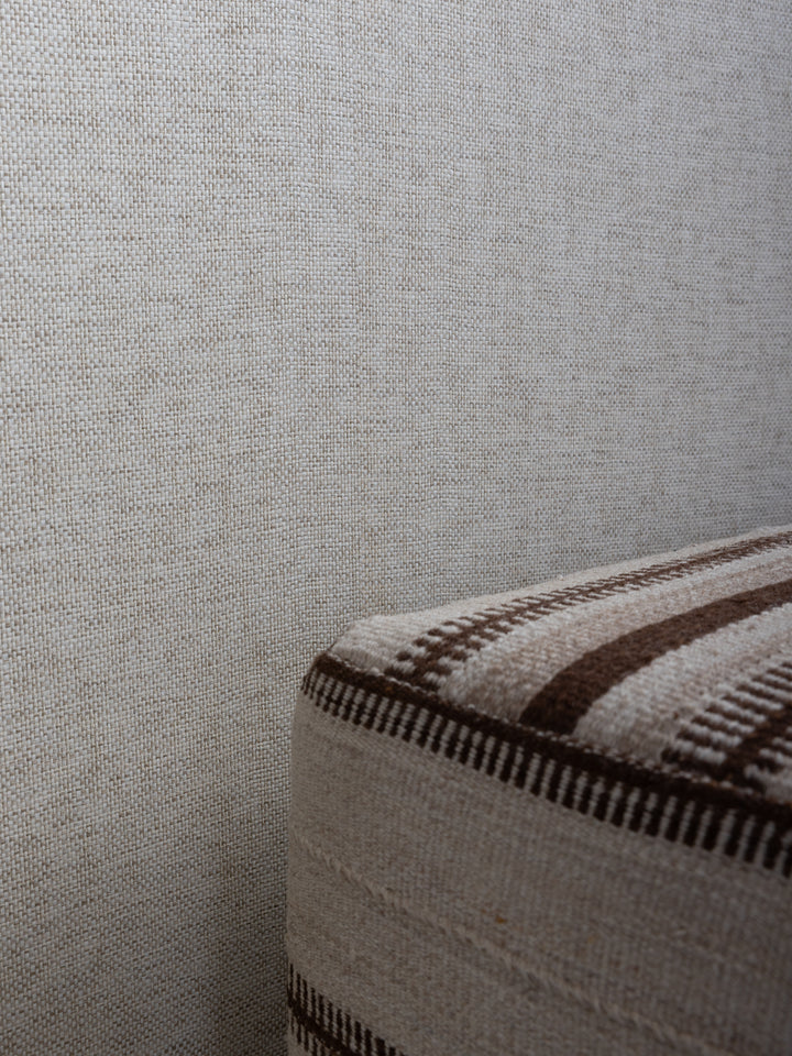 stitch two tone grasscloth wallpaper in sesame cream
