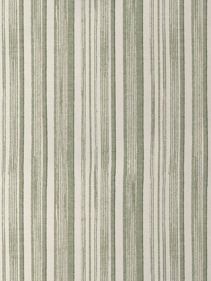 'Stuart Stripe' Grasscloth Wallpaper by Nathan Turner - Lichen