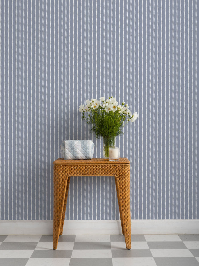 'Sweet Stripe' Wallpaper by Sugar Paper - Slate
