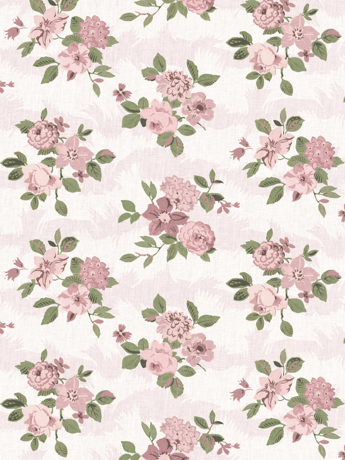 'Theodora' Wallpaper by Nathan Turner - Pink Green