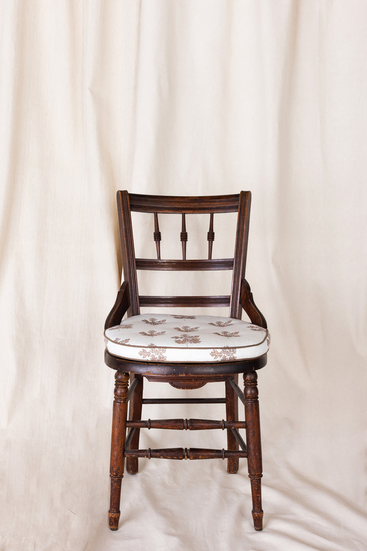 valley oak leaf linen fabric by nathan turner brown